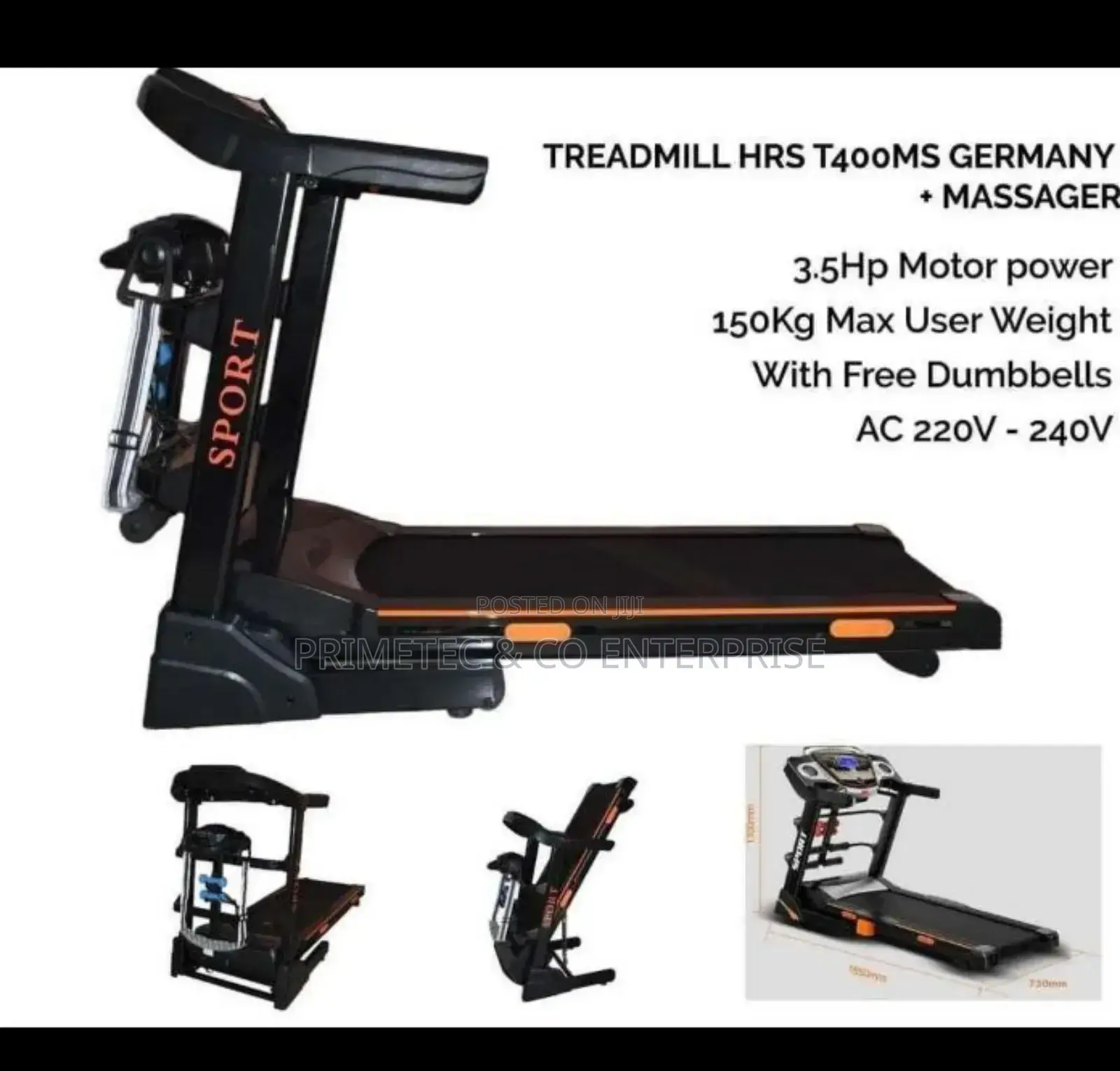 Auto Incline Treadmill With Massage Belt