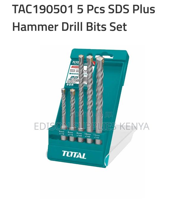 Total Hammer Drill Bits Set Concrete SDS Plus Drill Premium - thumbnail 3