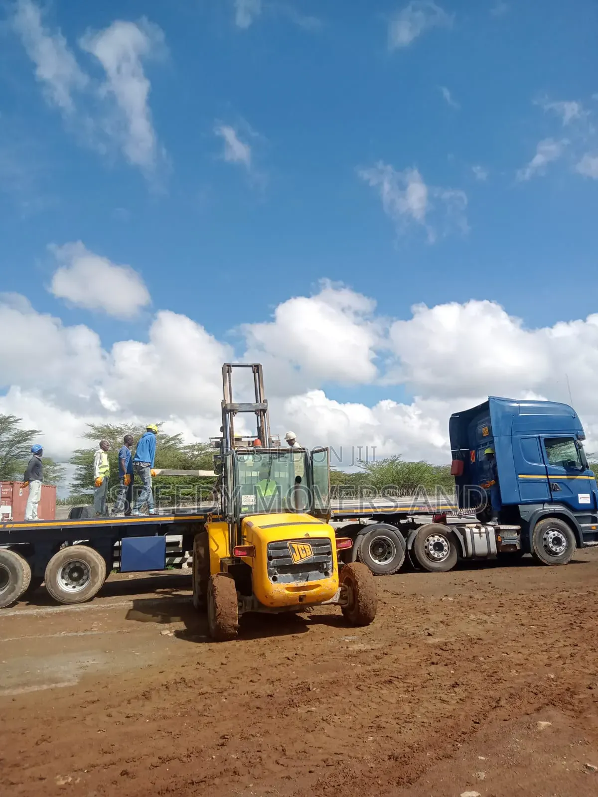 Flatbed. Trailer at Hand for Transport