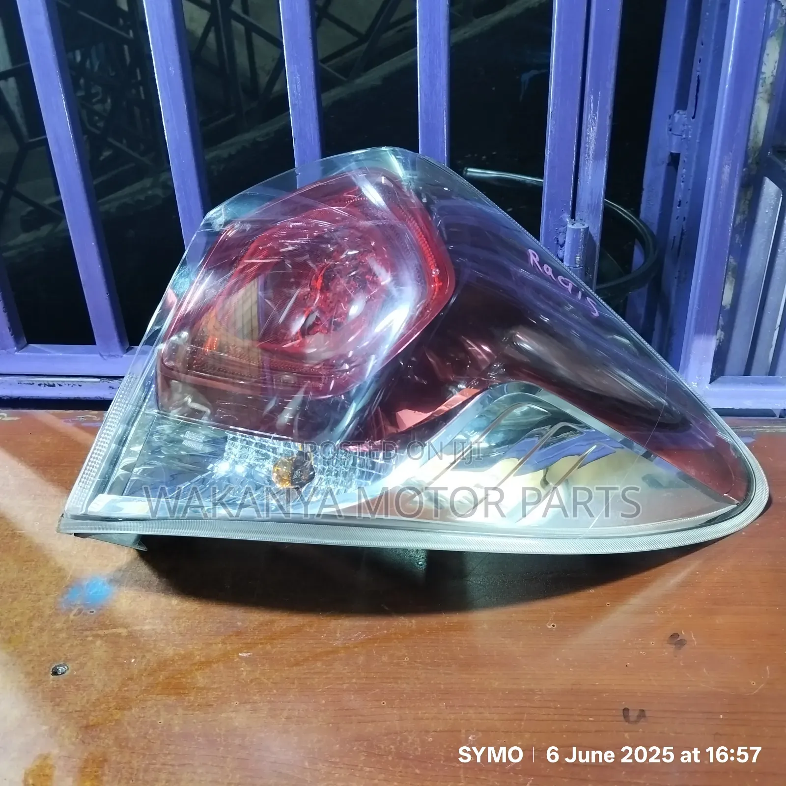 Toyota Ractis 2015/2016/2017 Rear Lamp, Clean Ex Japan