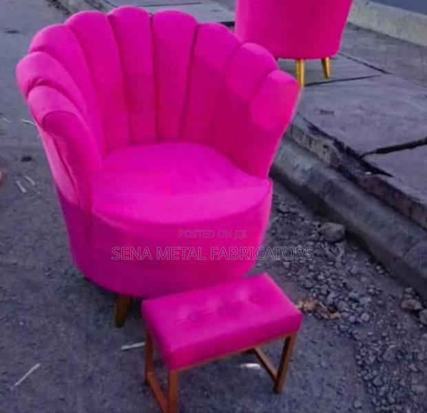 Pedicure Seat With a Stool, Hot Pink Colour