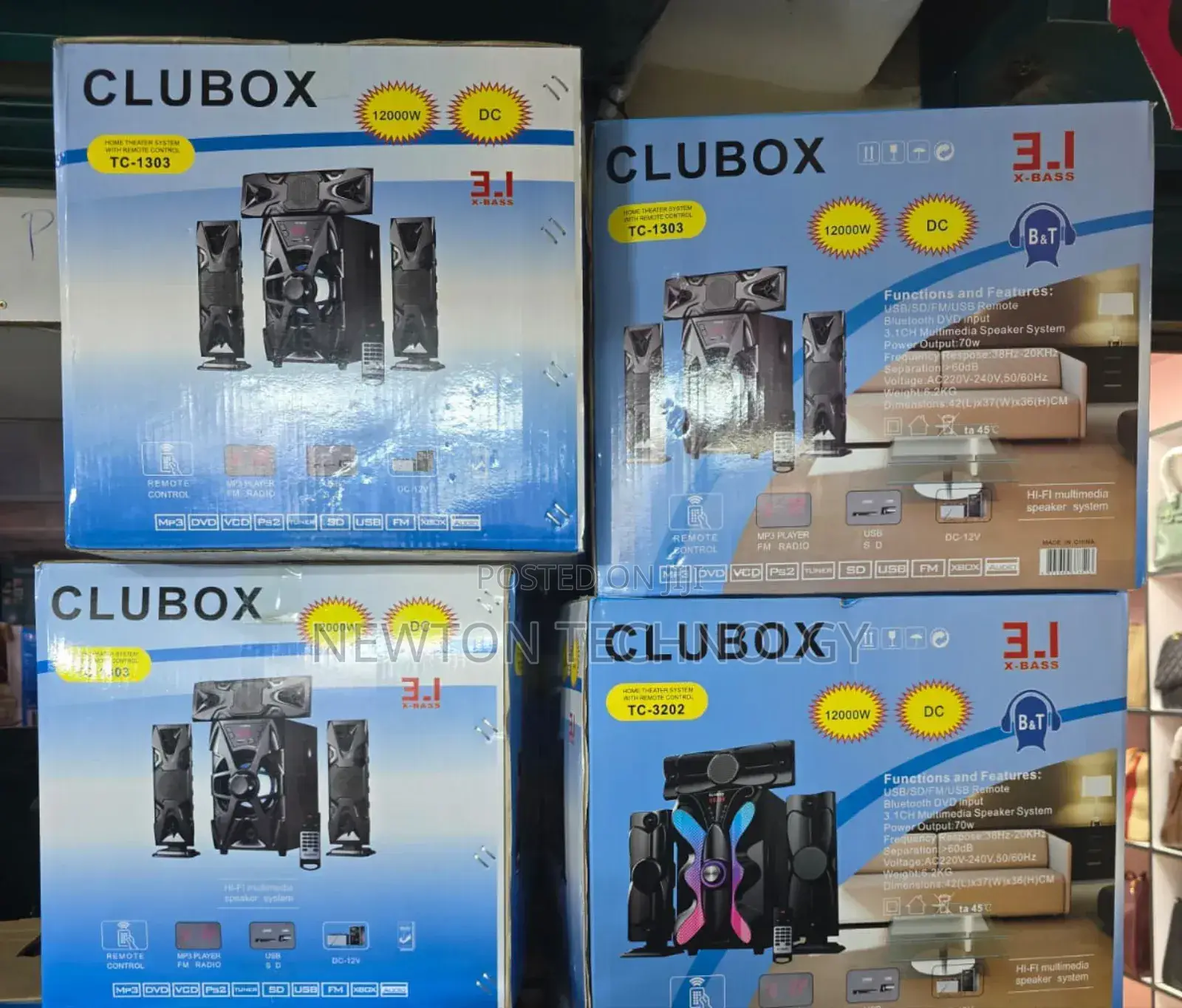 3.1ch 12000 Watts Home Theater Woofer With Remote Control