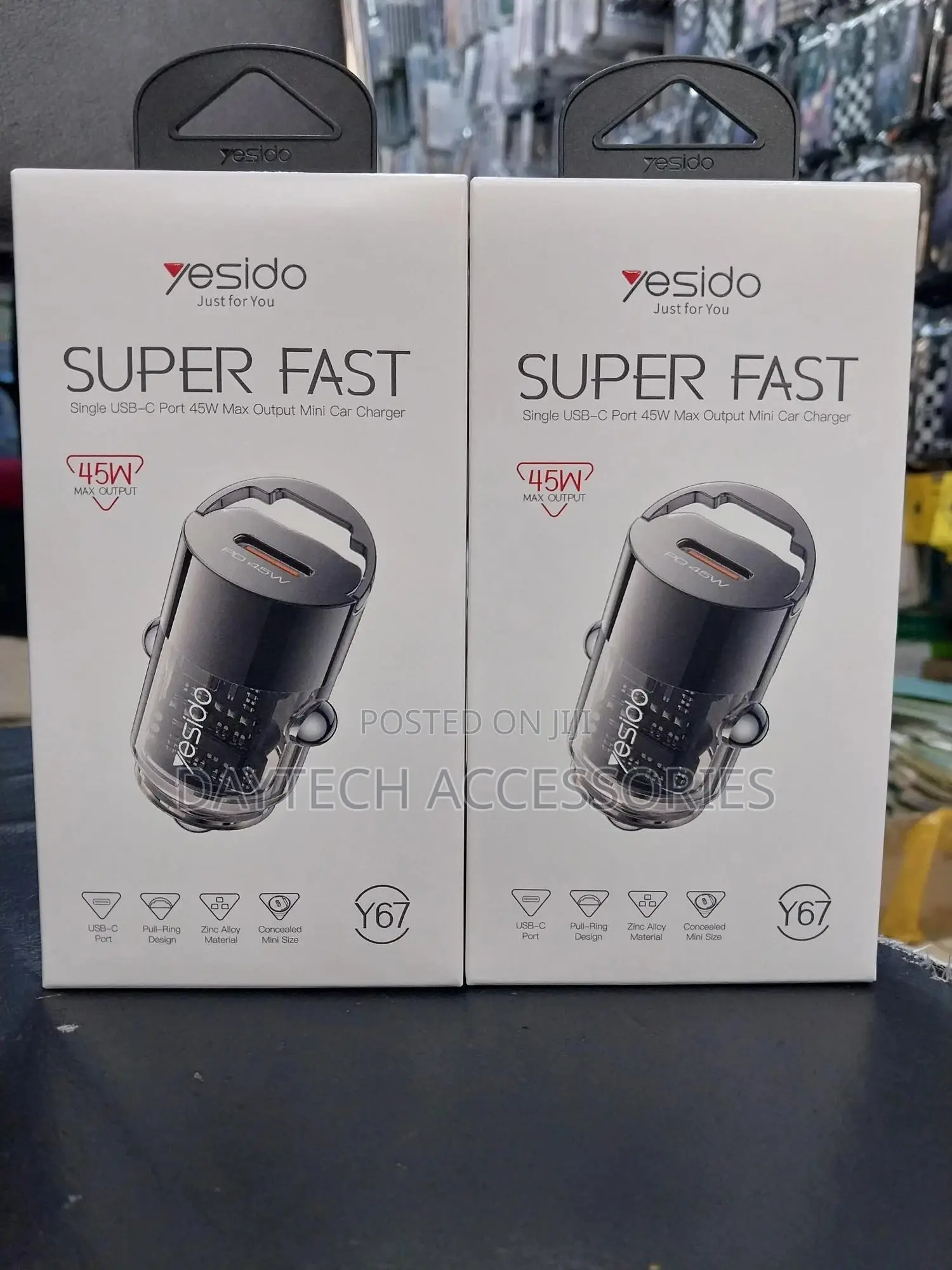 Yesido Y67 Pd 45w Type-C Mini Car Charger Fast Charging