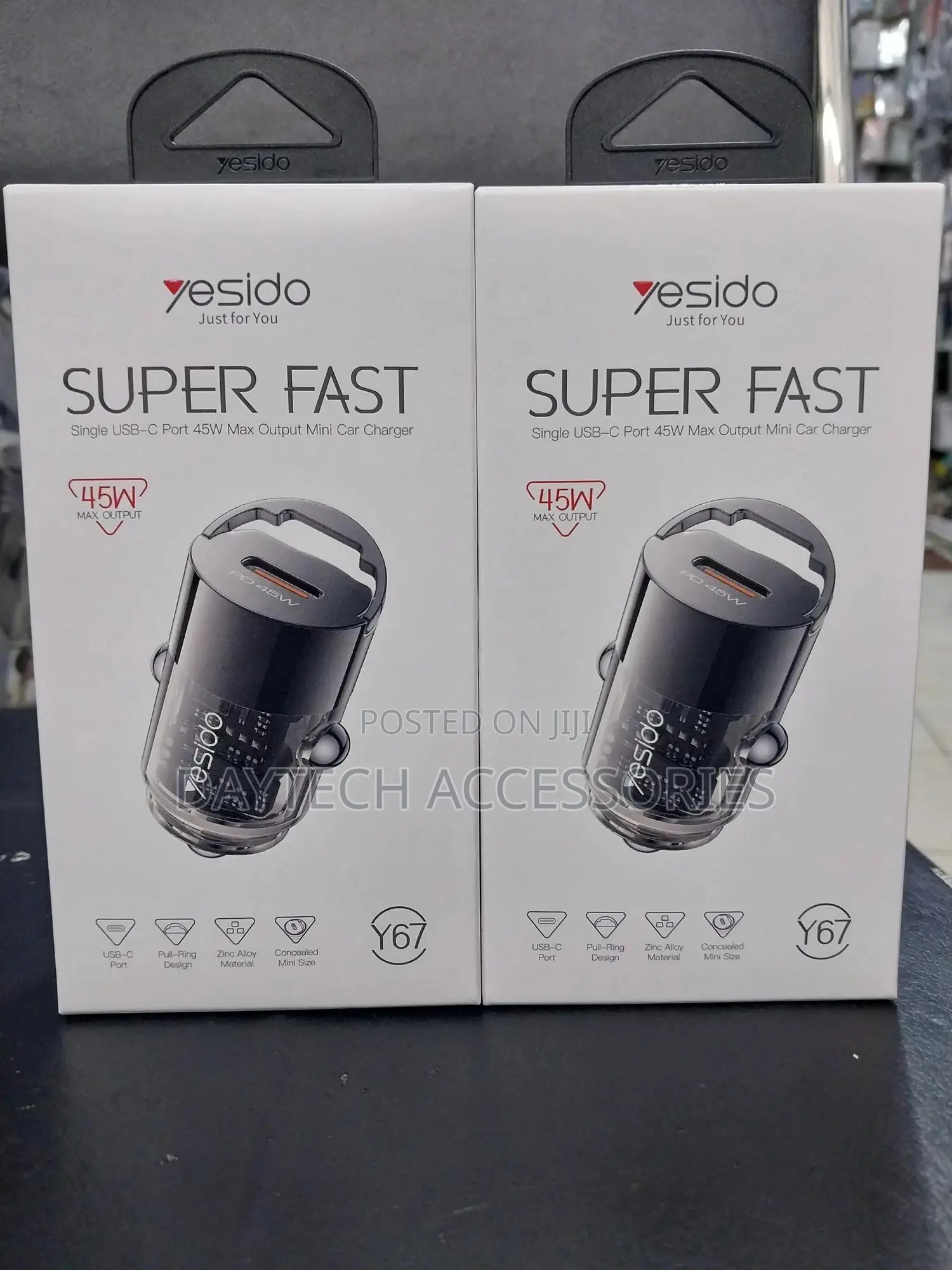 Yesido Y67 Pd 45w Type-C Mini Car Charger Fast Charging