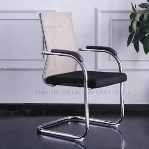 Office Chair: Fixed Boardroom Office Mid-Mesh Chair