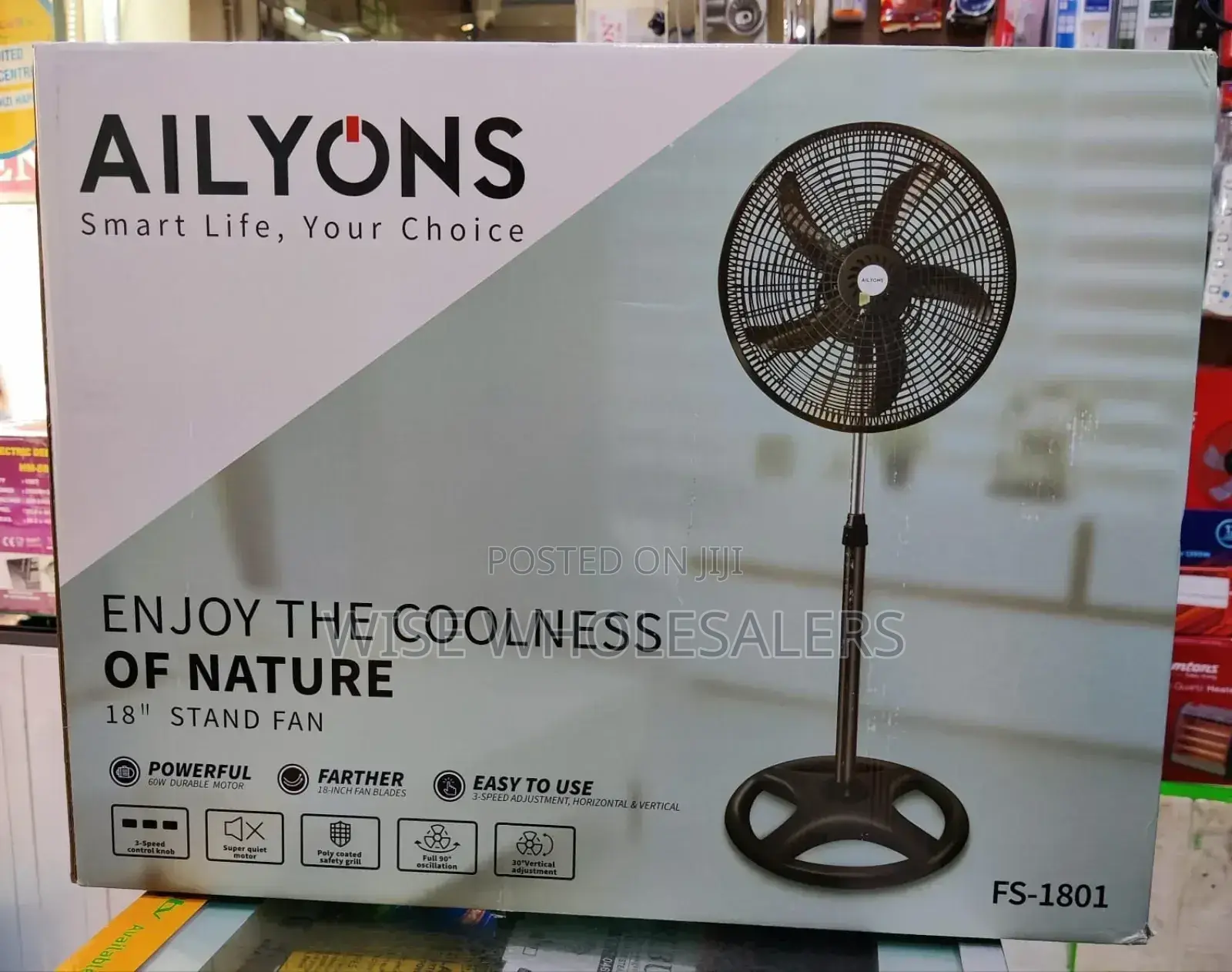 Ailyons 18 Inches Standing Fan