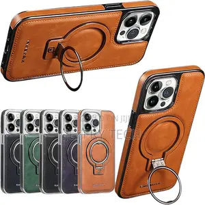 Rotroyce Leather Magsafe Stand for iPhone 12 Pro Max Brown