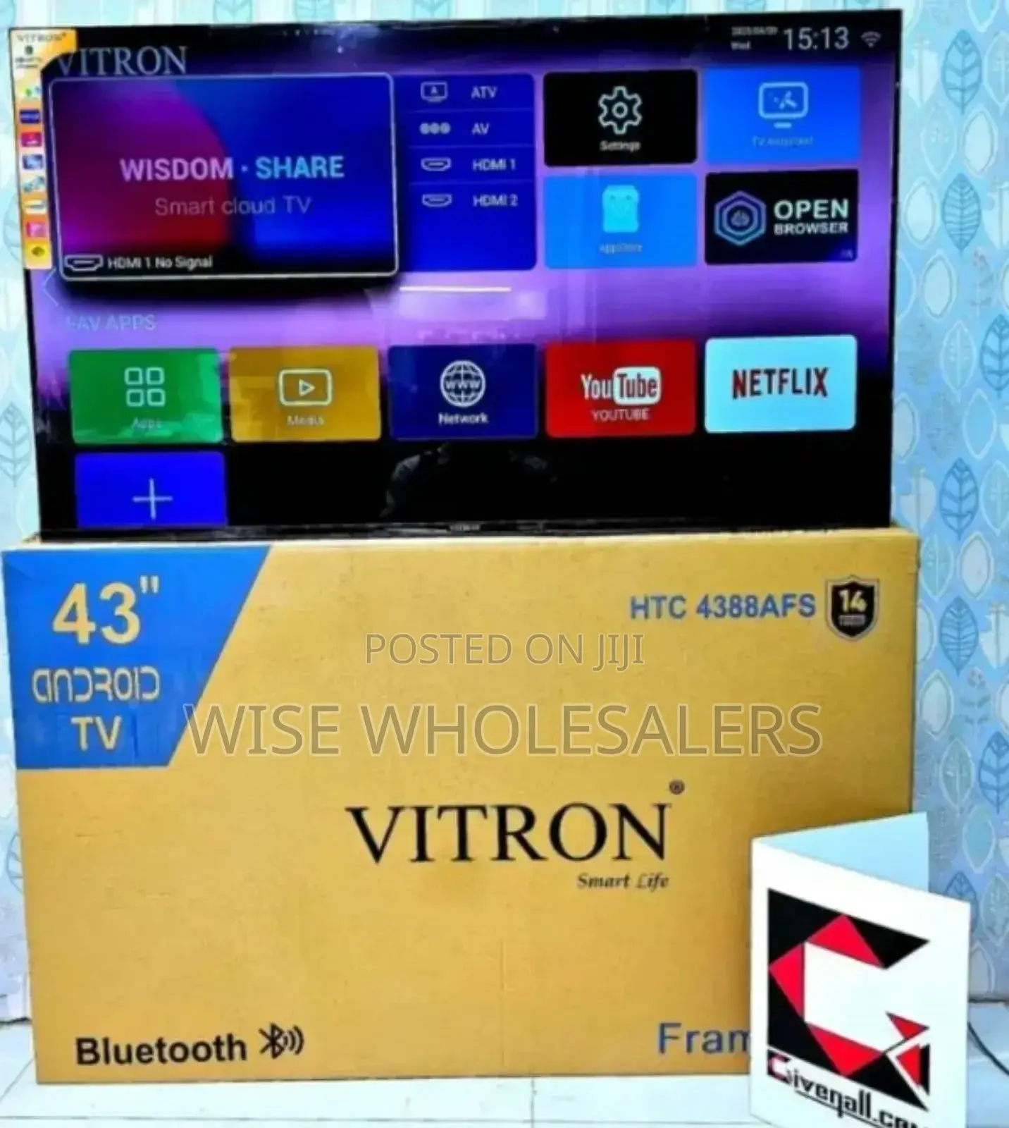 Vitron 4388fs 43 Inch Frameless Smart Android Tv Television