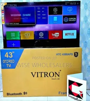Vitron 4388fs 43 Inch Frameless Smart Android Tv Television