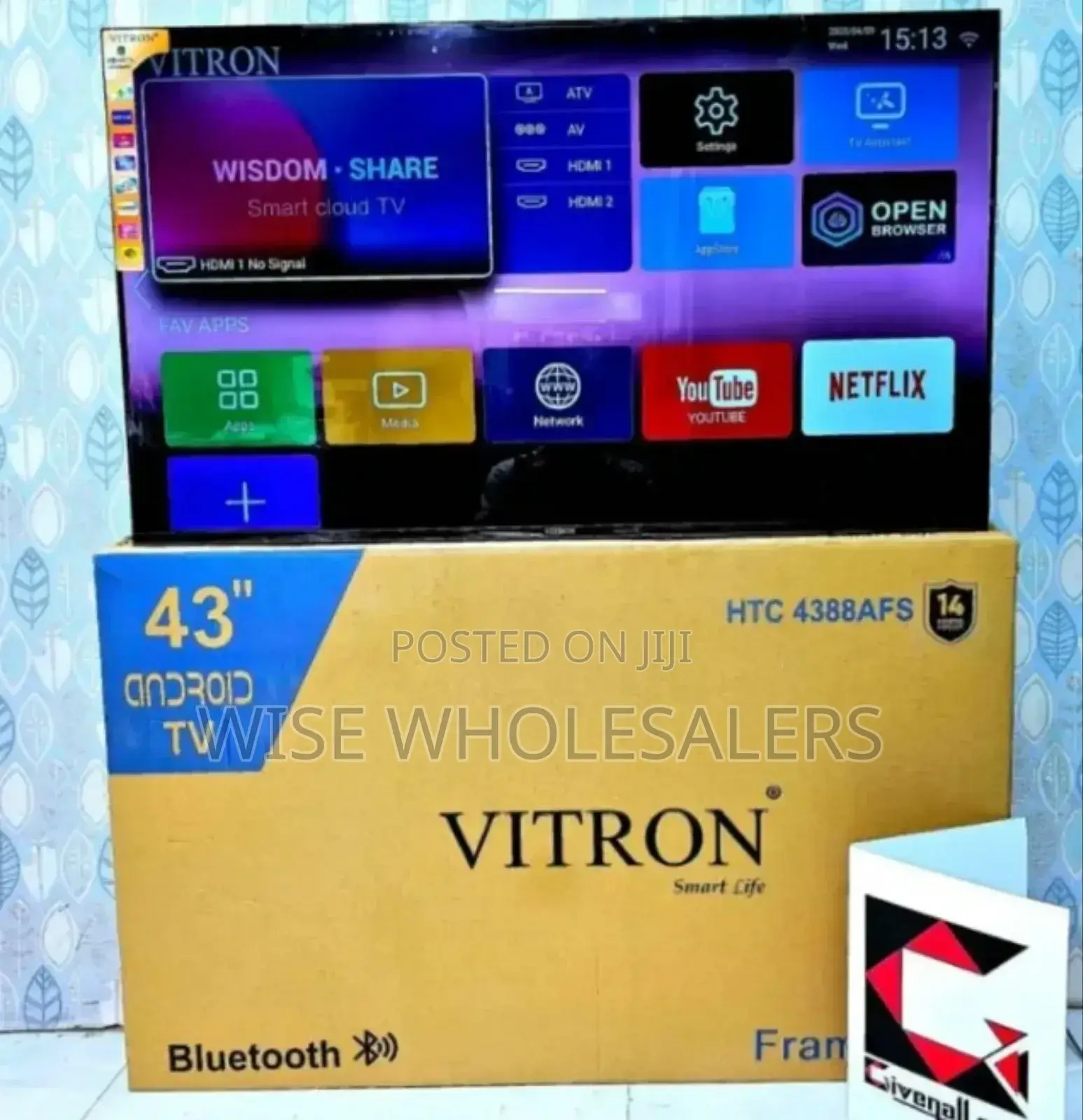 Vitron 43′′ (2024 Model) Frameless Smart Android Full Hd Tv