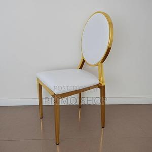 Office Chair; Golden Metal Frame Dining Chair