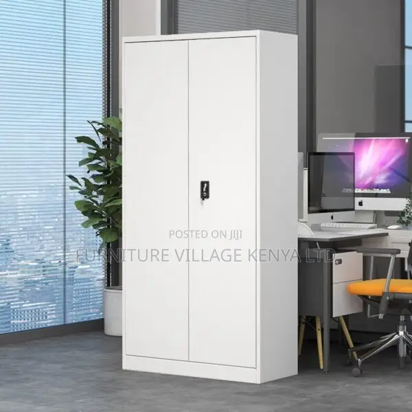 Cabinets: White Steel Storage Cupboard Lockable Home Cabinet