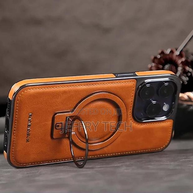 Lunhaifi Leather Invisible Stand for iPhone Case 13 Pro Max - thumbnail 2