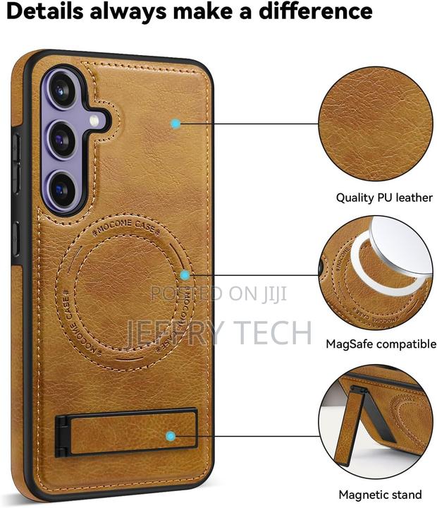 Newhalper Samsung Galaxy S24 Plus Case Leather With Magsafe - thumbnail 2