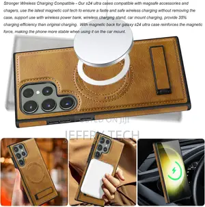 Lunivop Samsung Galaxy S24 Ultra Case Leather With Magsafe