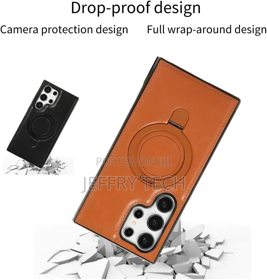 Warmwhisper Galaxy S22 Ultra Leather Case With Magnetic Sand