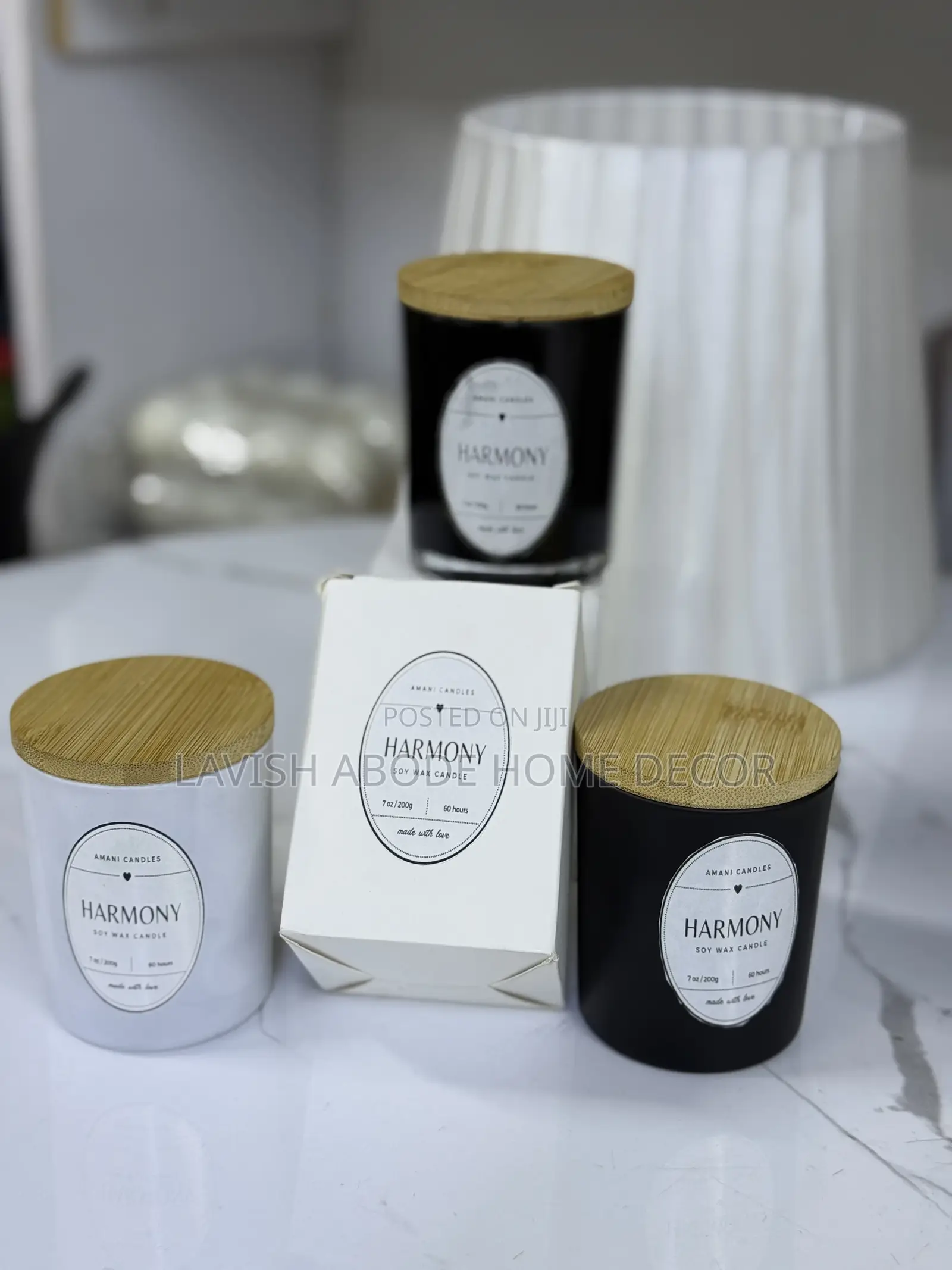 Scented Candles in a Jar With Bamboo Lid