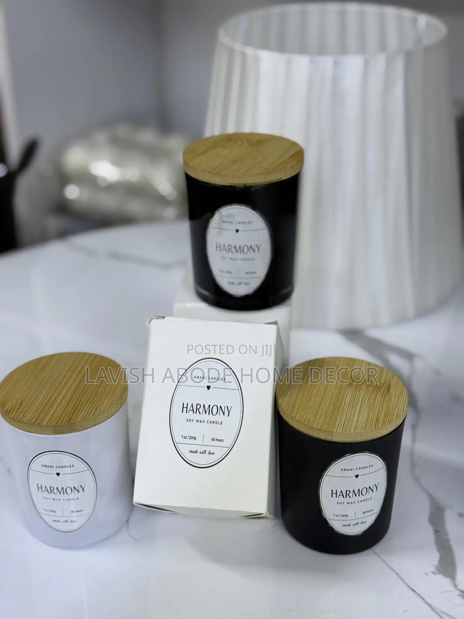 Scented Candles in a Jar With Bamboo Lid