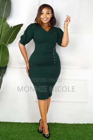 Official Green Fitting Dress