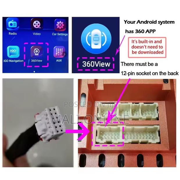 3d 360° Bird View Car Camera System Night Vision Built-In - thumbnail 8