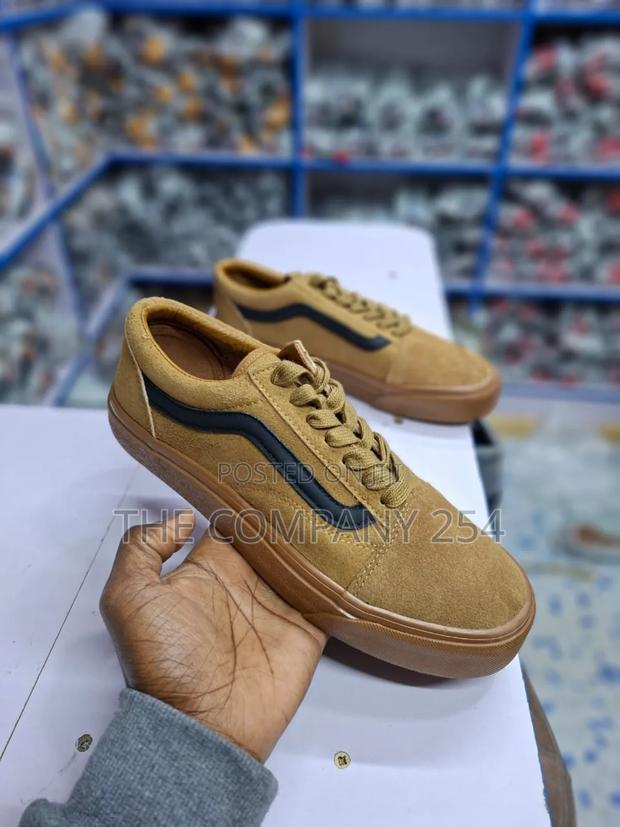 Quality Leather Double Sole Plain Skates Vans Sneakers Shoes - thumbnail 6