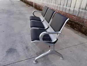 Benches:3-Seater Resting Row Metallic Public Guest Bench
