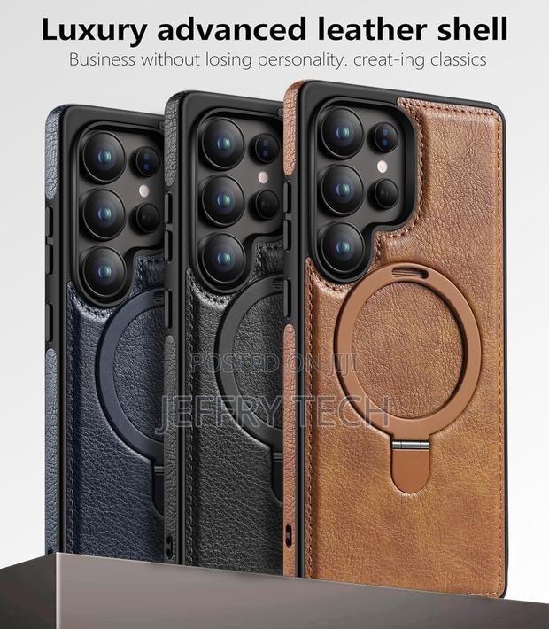 Samsung Galaxy S25 Ultra Leather Case,Invisible Stand - main view