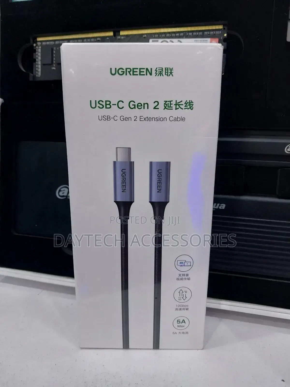 Ugreen Usb-C Gen2 Extension Cable the Cable Supports 100w/5a