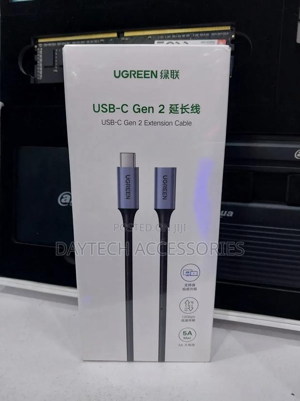 Ugreen Usb-C Gen2 Extension Cable the Cable Supports 100w/5a