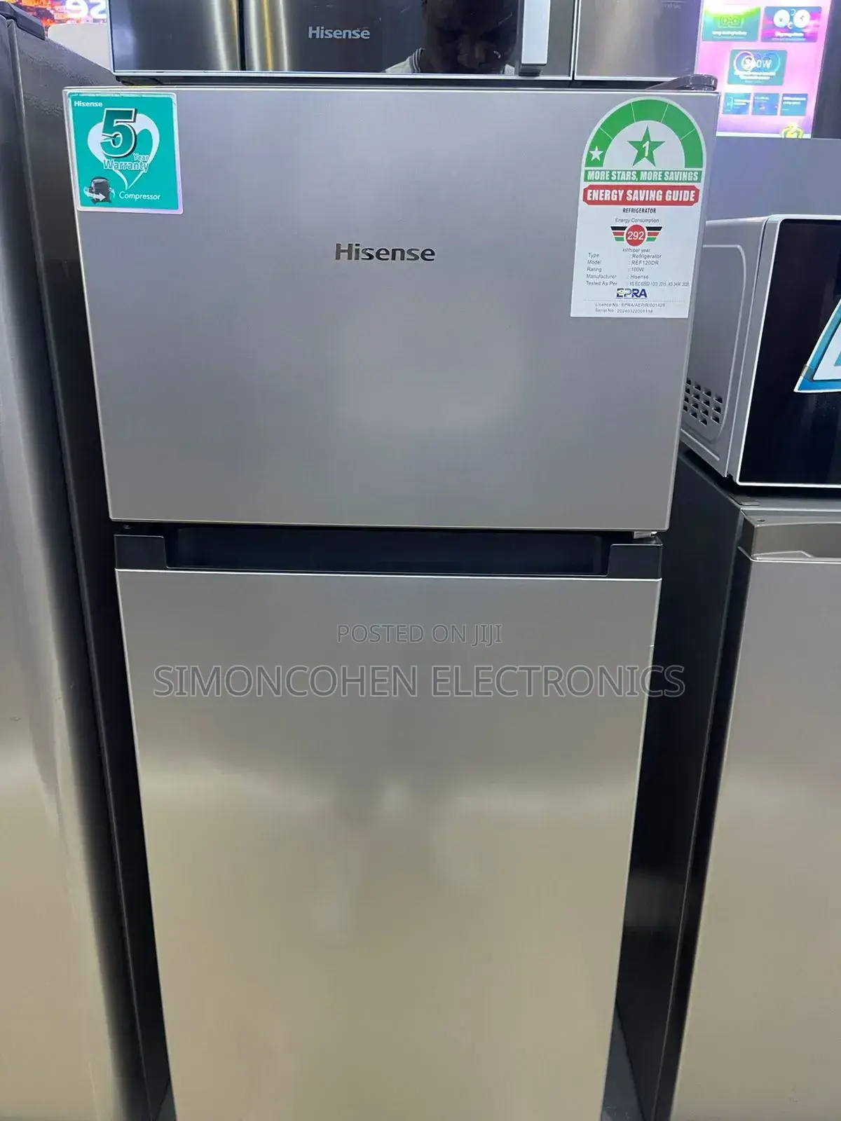 Hisense 120l Double Door Refrigerator