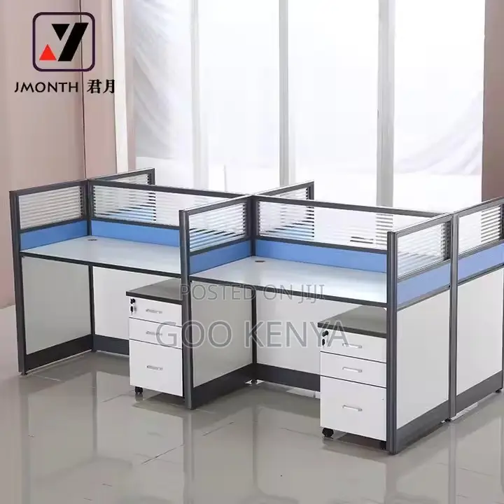 Office Desk ; Partition Office Workstation for 4 Person