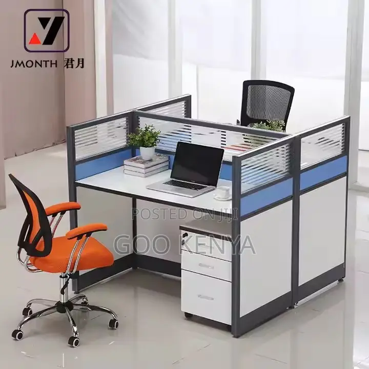 Office Desk ; Partition Office Workstation for 4 Person