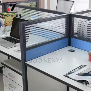 Office Desk ; Partition Office Workstation for 4 Person