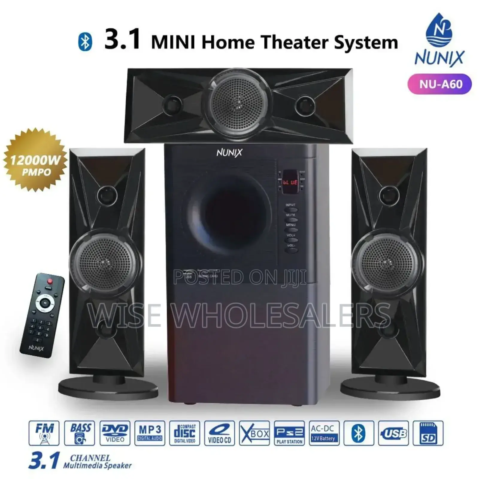 Nunix 3.1 Mini Home Theater System Nu-a60 And A Remote