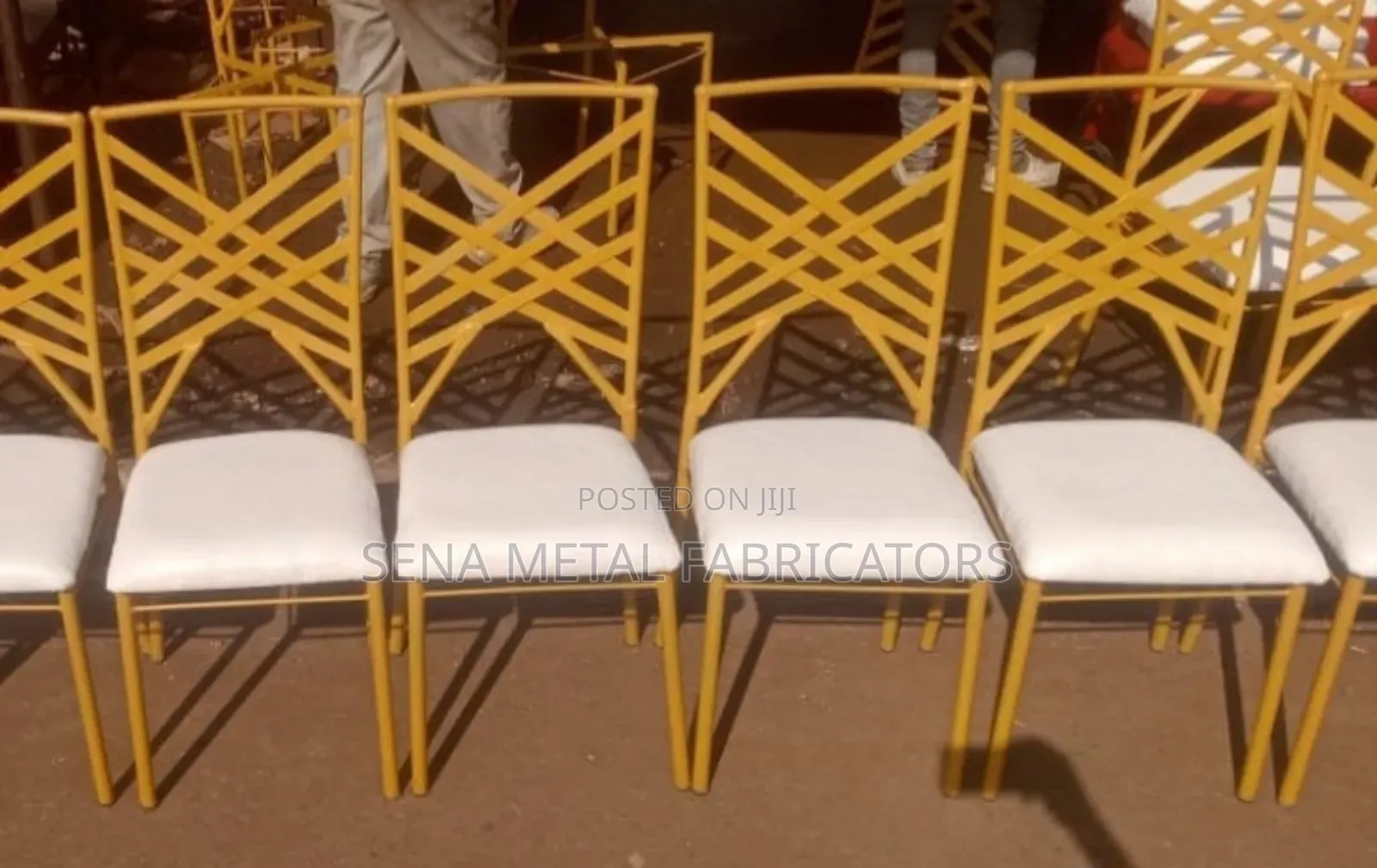 Events Chairs With Gold Powder Coating Finish.