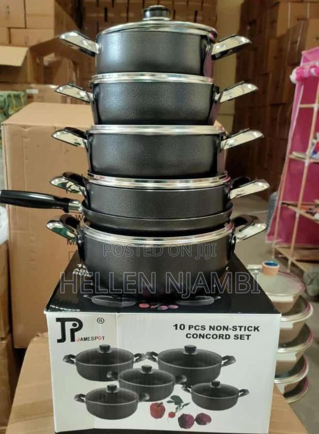Black James Pot 10pcs Cookware Set - Non Stick