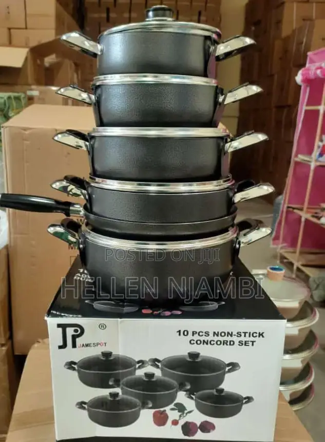 Black James Pot 10pcs Cookware Set - Non Stick