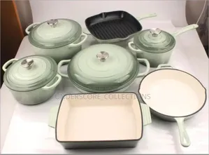 11 Pieces Original Sea Salt Cast Iron Pots Set