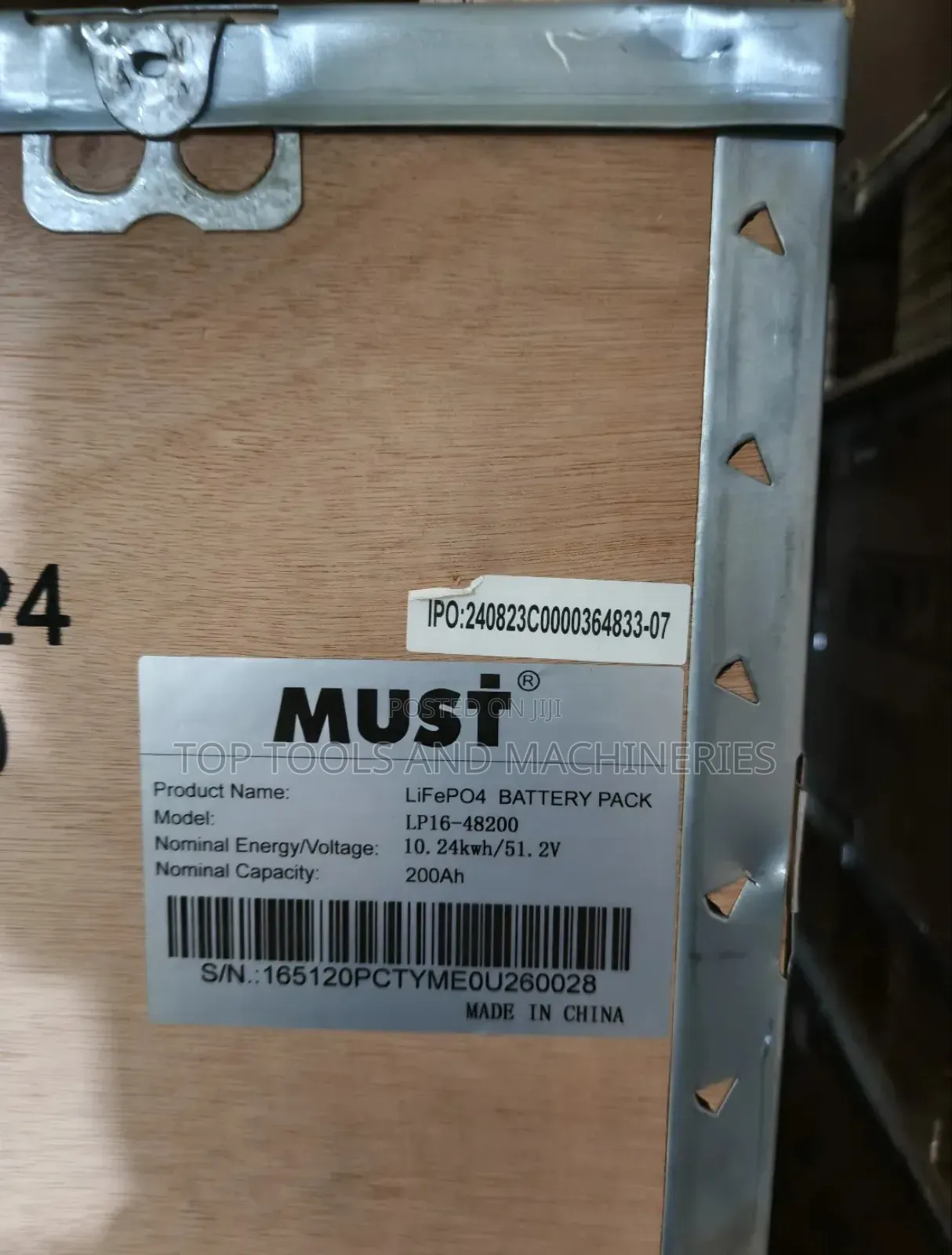 Must 10.24kwh/51.2v 200ah Lifepo4 Lithium Battery