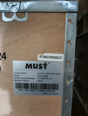 Must 10.24kwh/51.2v 200ah Lifepo4 Lithium Battery