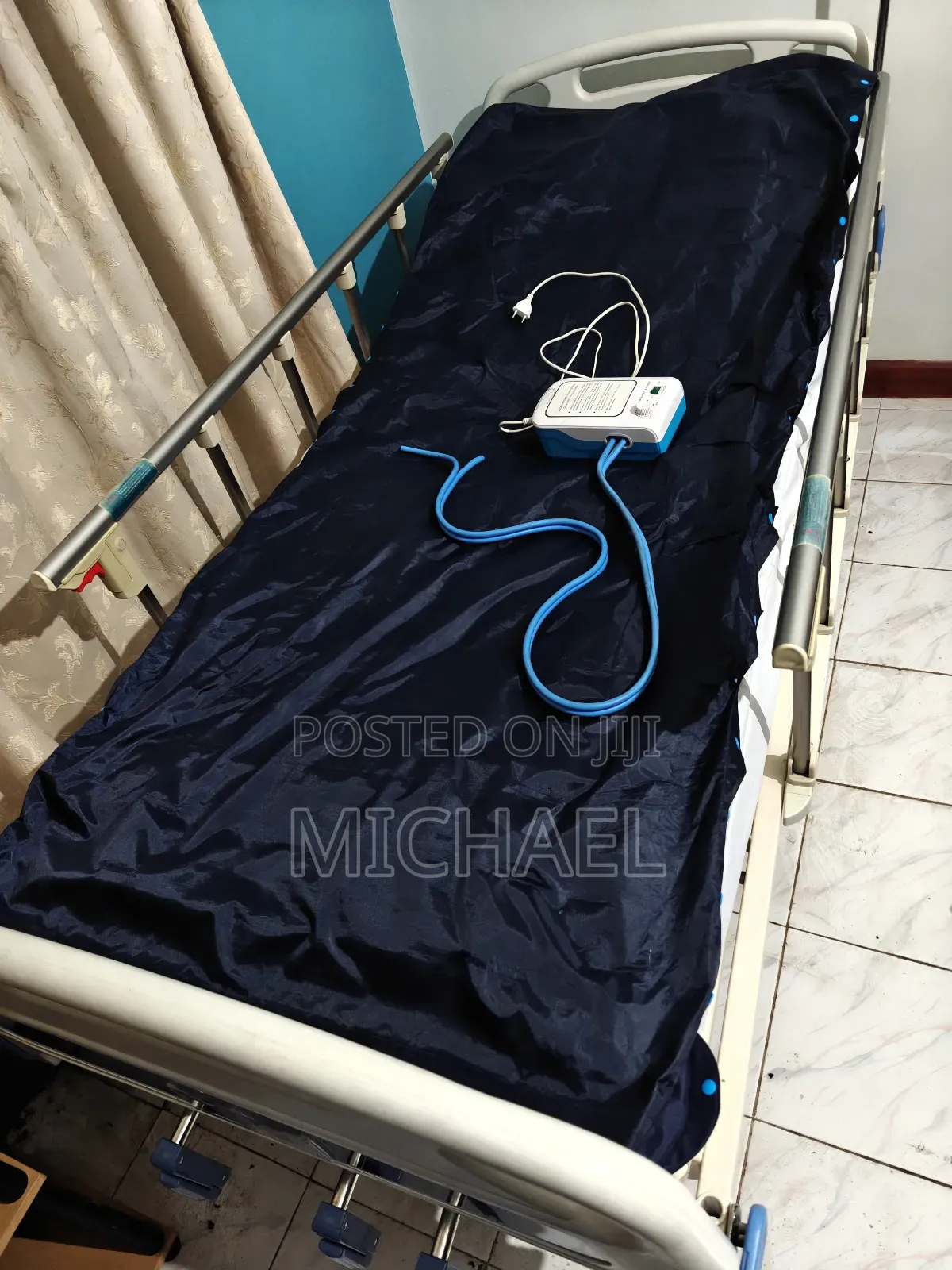 3 Crank Hospital Bed With Mattress + Ripple Mattress
