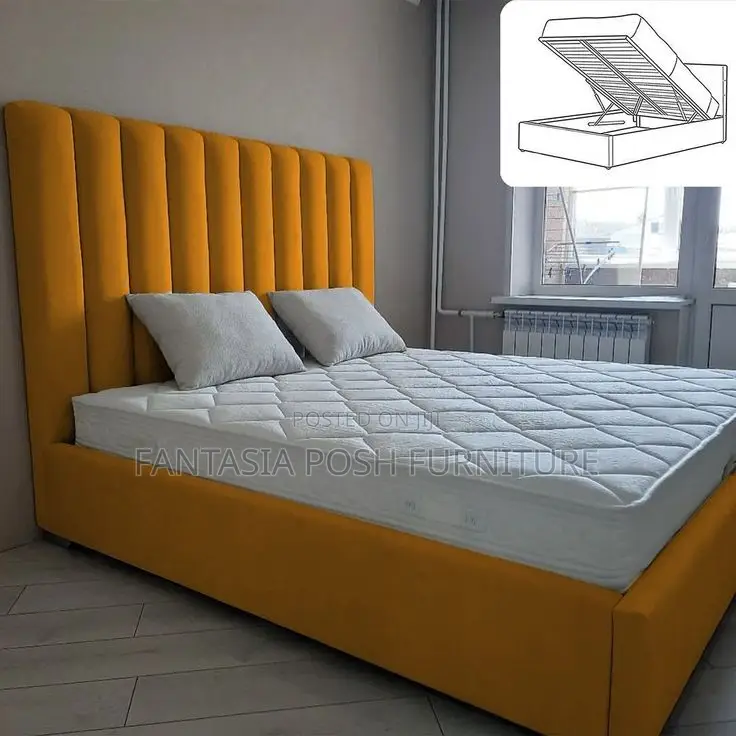 5x6 Chester Bed in Mustard Yellow - Free Delivery