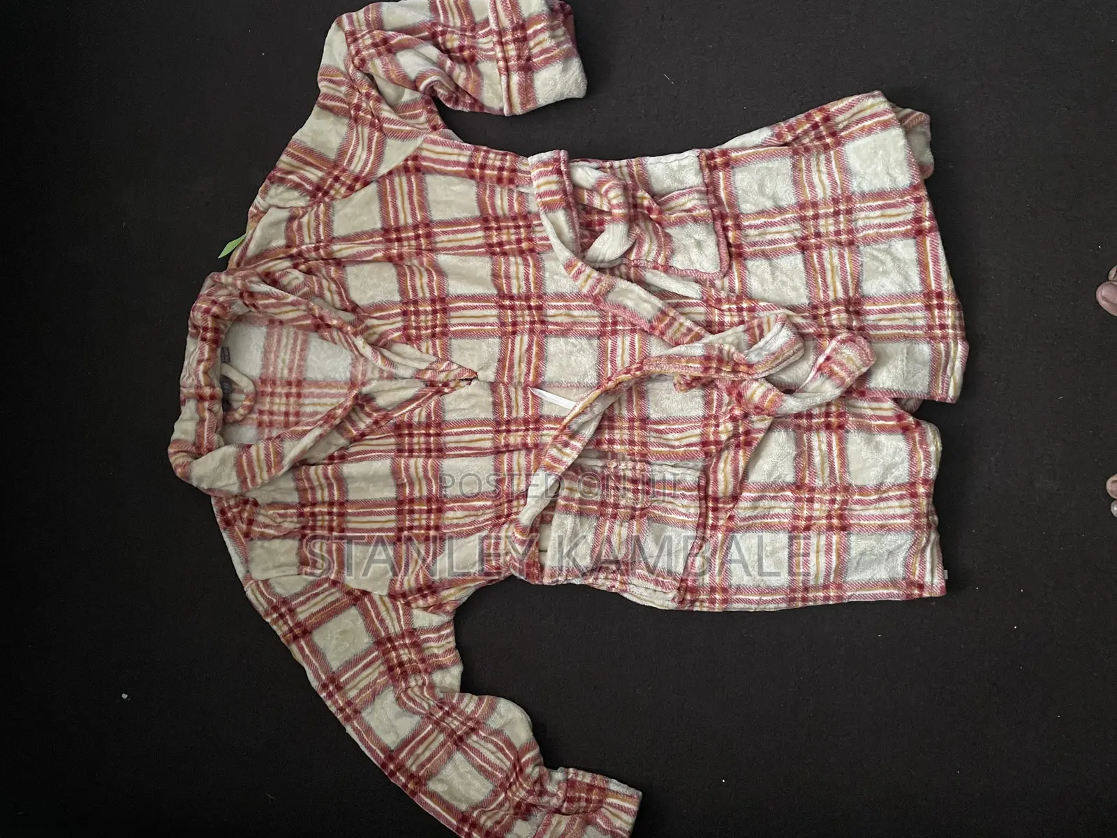 Checkered Brown and White Robe