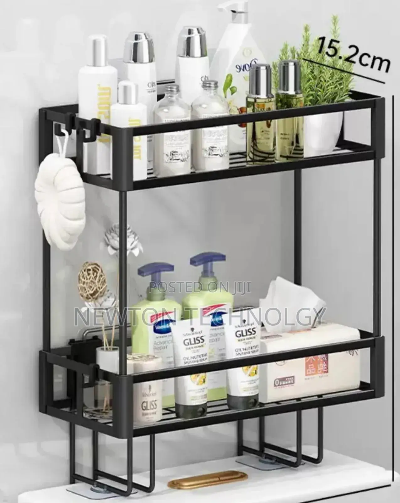 Space-Saving Over the Toilet Storage Rack