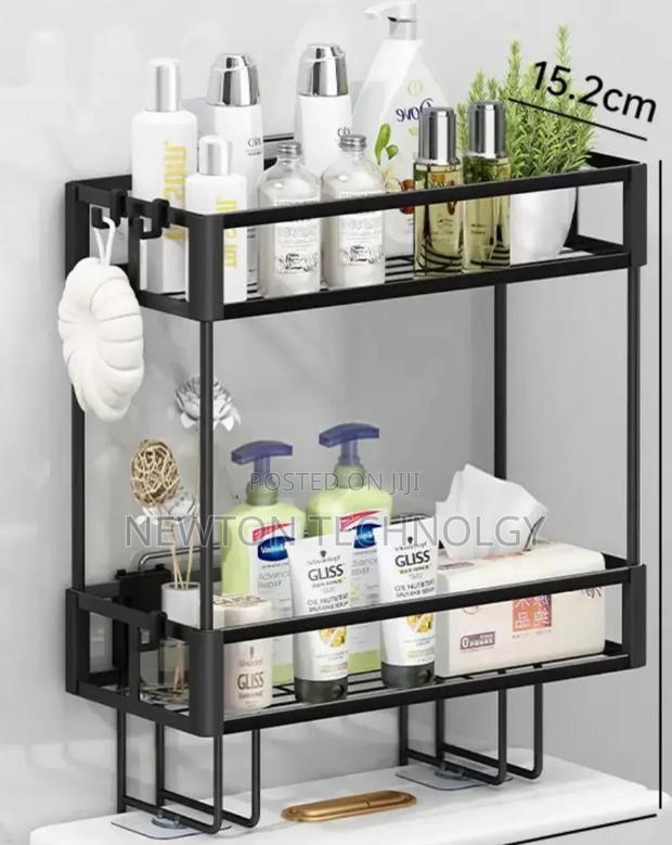 Space-Saving Over the Toilet Storage Rack
