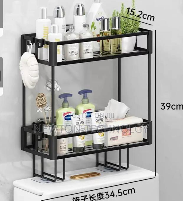 *2 Tier Space-Saving Over the Toilet
