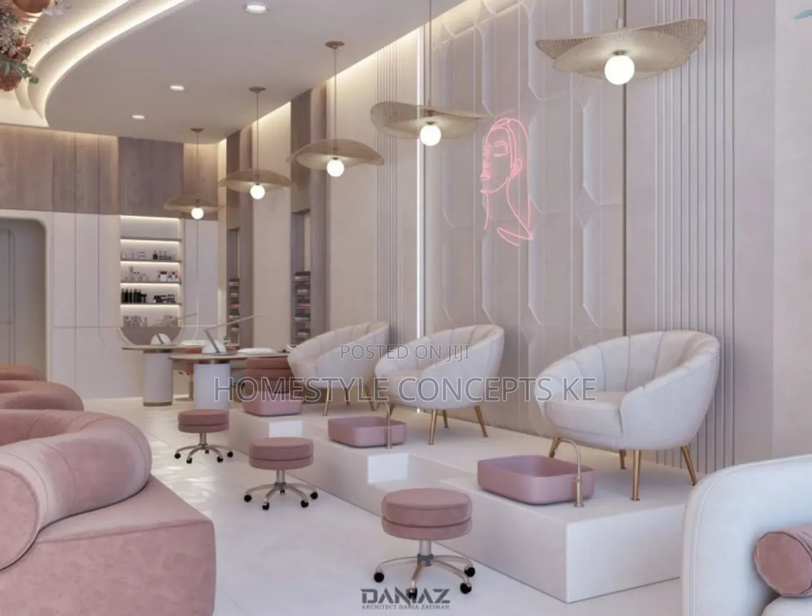 Interior Design for Beauty Space: Pedicure Manicure Nails
