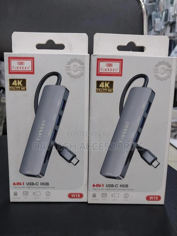 Earldom Hdmi Usb 6-in-1 Hub Adapter With Hub 3xusb 3.0 - thumbnail 2