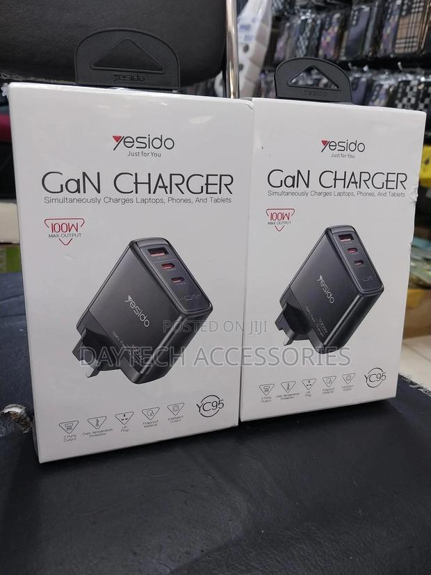 Yesido Yc95 Pd 100w High Power Gan Charger Usb a + 2 Type C - thumbnail 2