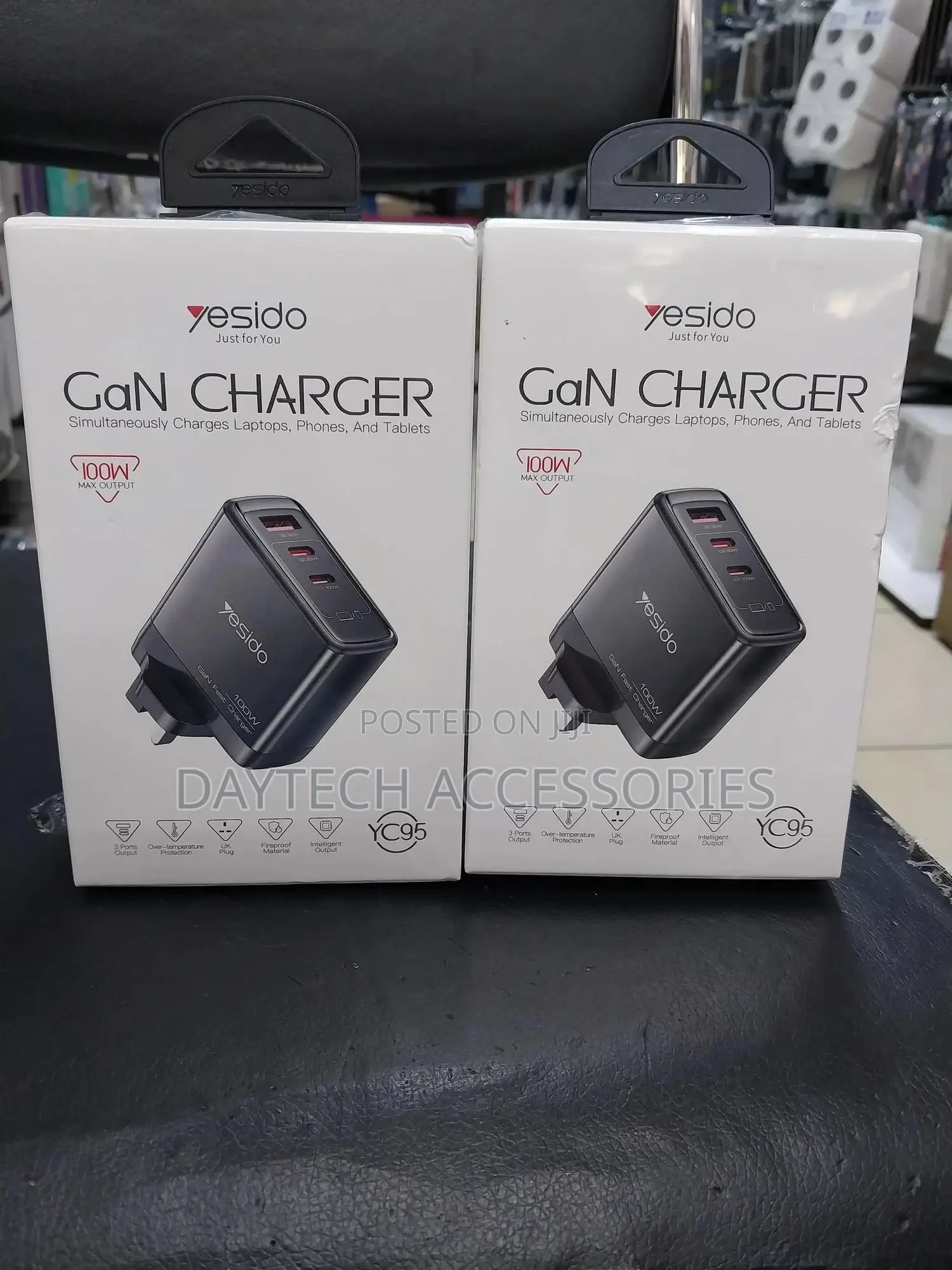 Yesido Yc95 Pd 100w High Power Gan Charger Usb a + 2 Type C